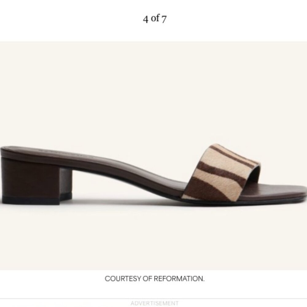 Reformation Brown and Tan Sandals